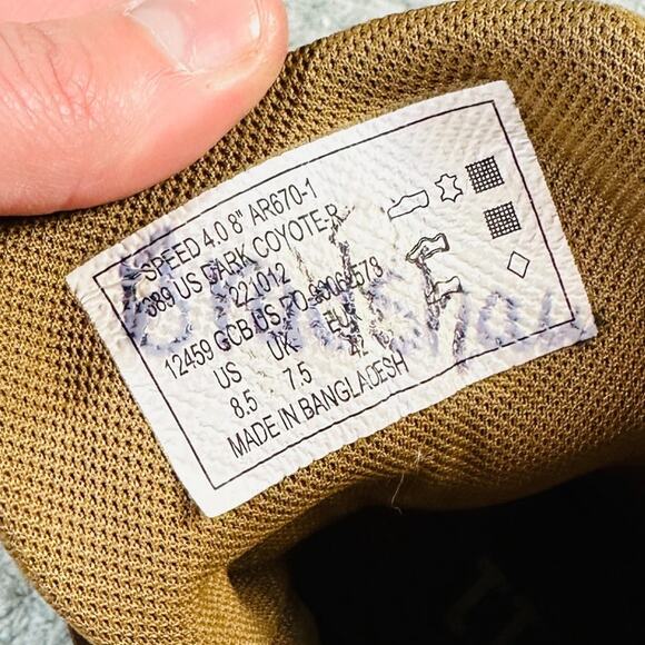 5.11 Tactical Boots Mens US 8.5 Speed 4.0 8" Dark Coyote 106 Side Zip 1720044 - Picture 6 of 6